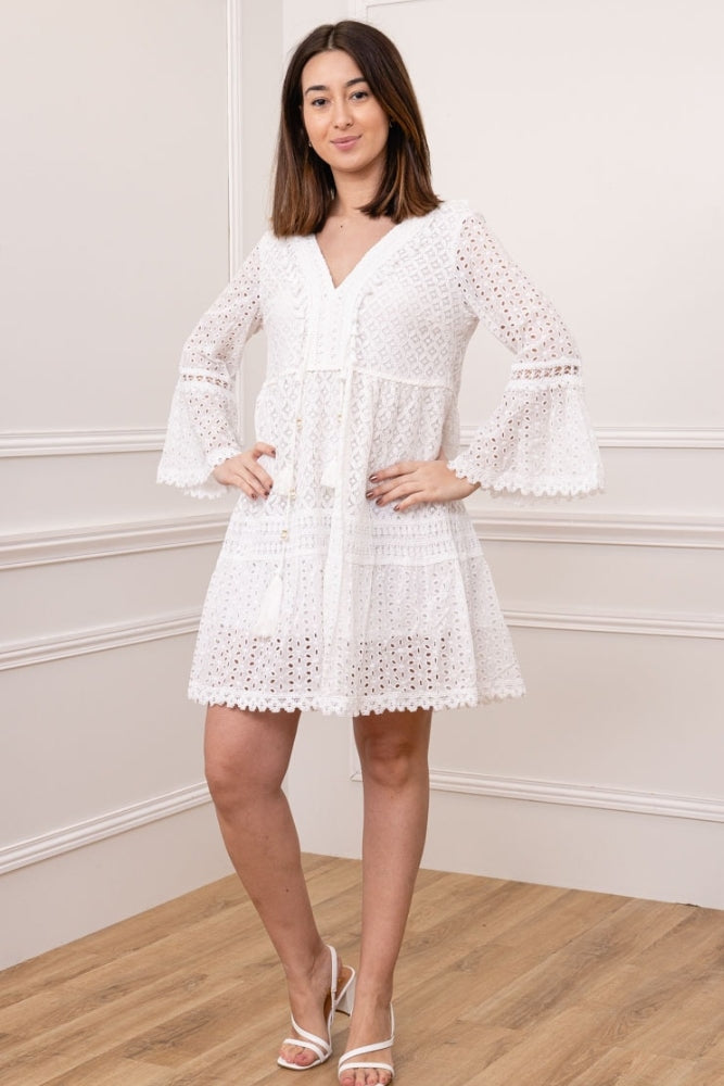 Robe Bohème Courte Brodée - S/M