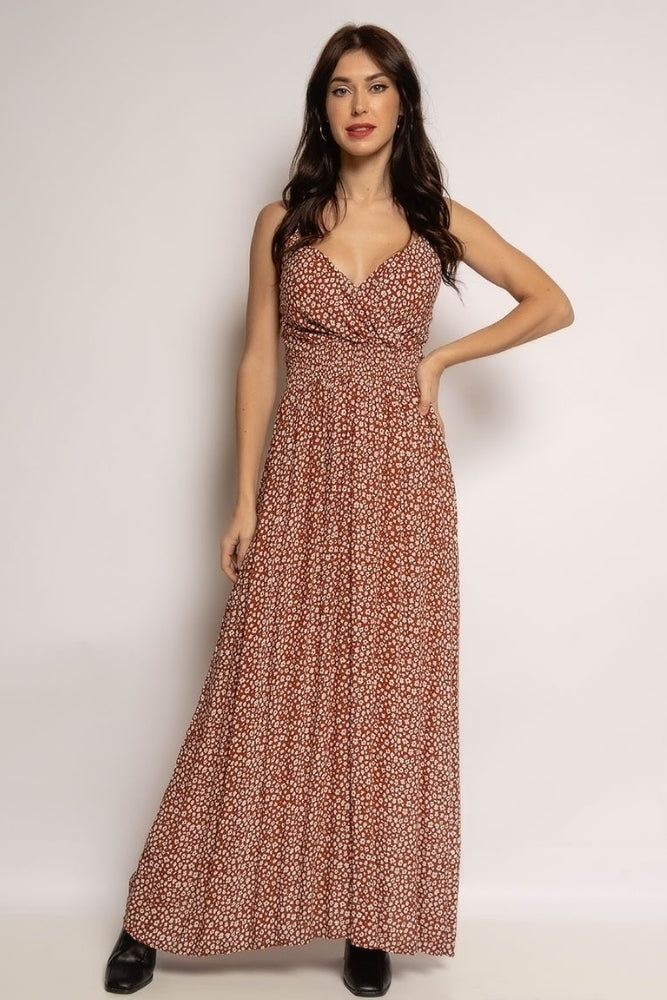 Robe Bohème Terracotta Fleurie - S/M